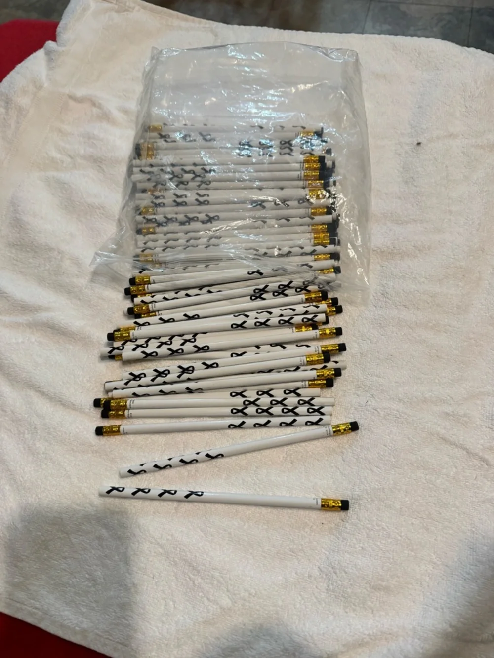 64 Black Awareness Ribbon Party Pencils